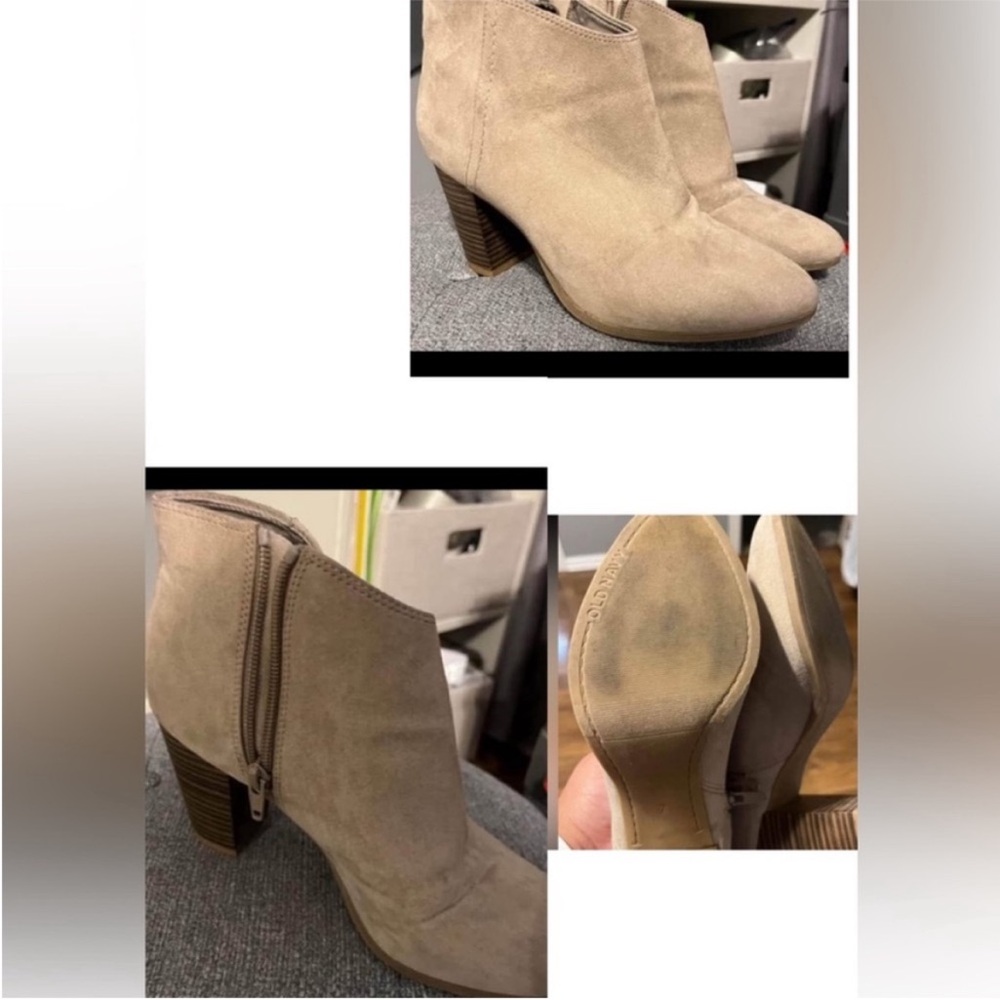 Tan booties still in good shape